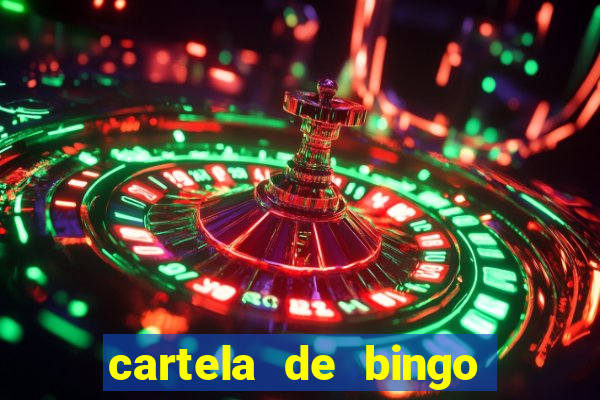 cartela de bingo pra imprimir